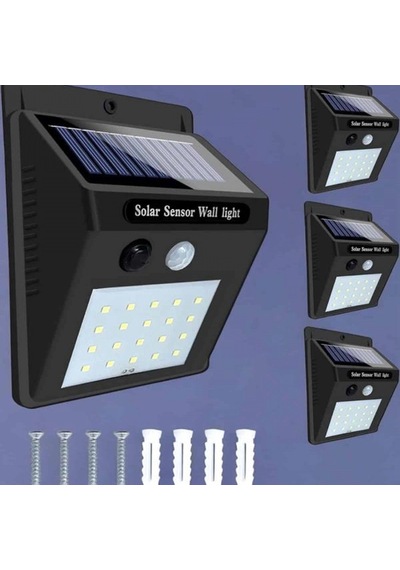 Solar Hareket Sensörlü Led Bahçe Lambası 1200mah Pil Su Geçirmez Dış Mekan Aydınlatma