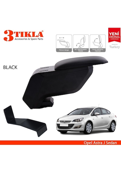 Astra J 2012 Sedan Delmesiz Çelik Ayaklı Siyah Kolçak Kol Dayama