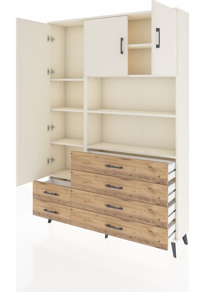 Arges Dolap 8 Raflı 6 Çekmeceli 3 Kapaklı 132x30x195 Aytaşı-aytaşı/çam Aytası/atlas Çam Arges Dolap 8 Raflı 6 Çekmeceli 3 Kapaklı 132x30x195 Aytaşı-aytaşı/çam Aytası/atlas Çam