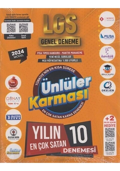 8. Sınıf Lgs Ünlüler Karması 10 Deneme Ünlüler Karması