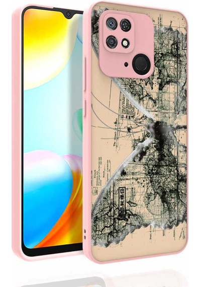 Xiaomi Redmi 10c Kılıf Desenli Kamera Korumalı Parlak Zore Nora Kapak NO4