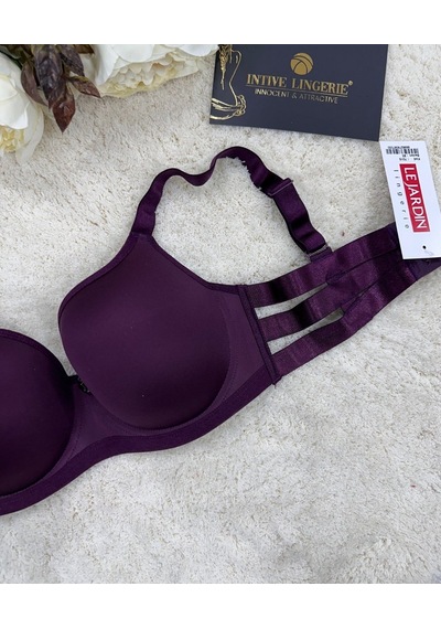 Le Jardin Marilyn Soft Cup Balenli Desteksiz Büyük Beden Sütyen - Mürdüm