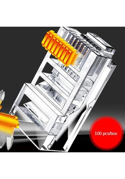 Px-cat460 Cat6 Jak, Rj45 Konnektör, Cat6 100 Lü Paket Standart