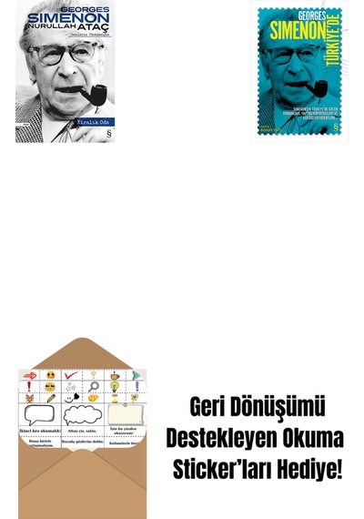 Kiralık Oda + Georges Simenon Türkiye'de + Okuma Sticker'ları