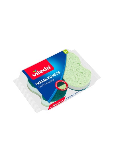 Konfor Oluklu Sünger, 2'li Paket,parlak