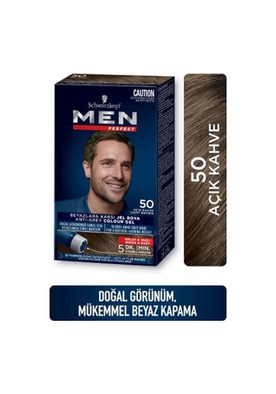 Schwarzkopf Saç Boyası 50- Açık Kahve -kolay Ve Hızlı Beyaz Kapama - 2 Adet