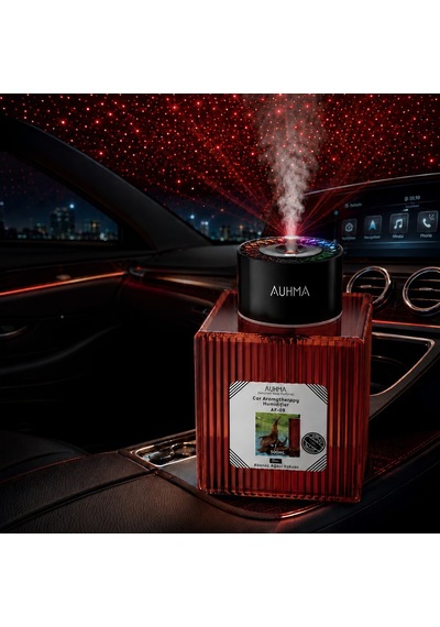 Auhma Af-09 500 Ml Rgb Araç İçi Yıldız Projeksiyonlu Nemlendirici Diğer