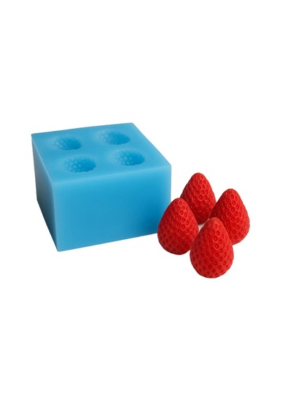 Mini Çilek Kalıbı 4'lü