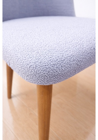 Mutfak Sandalye Kılıfı-büyük Oval Likral Kum Desen Yıkanabilir Lastikli Sandalye Örtüsü Chair Cover Gri