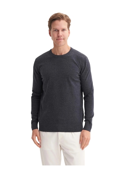 Cazador Slim Fit Soft Touch Basic Bisiklet Yaka Kazak-33155 Lacivert