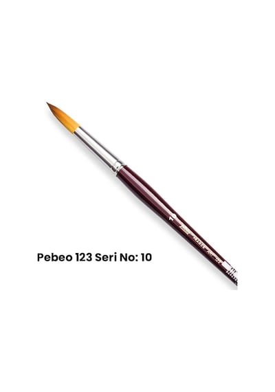 Pebeo 123 Seri Sentetik Yuvarlak Uçlu Fırça No 10