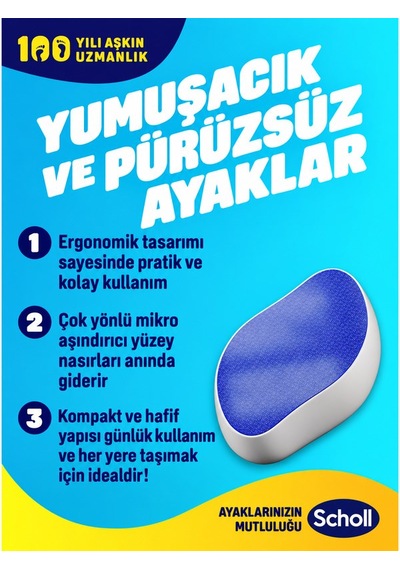 Scholl Nano Cam Ayak Ve Nasır Törpüsü Islak Kuru Kullanım