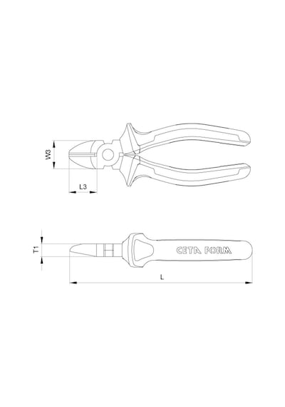 Cetaform G12 Serisi 1000v İzoleli Yan Keski Vde Onaylı G12-18-0180