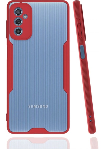 Gld-spt- Newface Samsung Uyumlu Galaxy M52 5g Kılıf Platin Silikon - Kırmızı