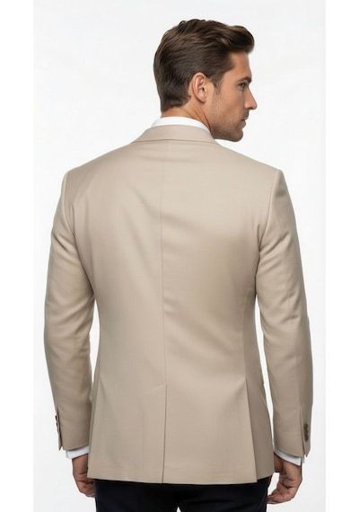 Plus Scorpion Erkek Blazer Ceket Twill Puntolu Kırlangıç Yaka 2 Düğmeli Çift Yırtmaçlı Slim Fit Taş Plus Scorpion Erkek Blazer Ceket Twill Puntolu Kırlangıç Yaka 2 Düğmeli Çift Yırtmaçlı Slim Fit Taş