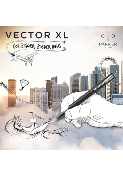 Parker Vector Xl Mat Dolma Kalem, Mat Siyah, M Uç Genel