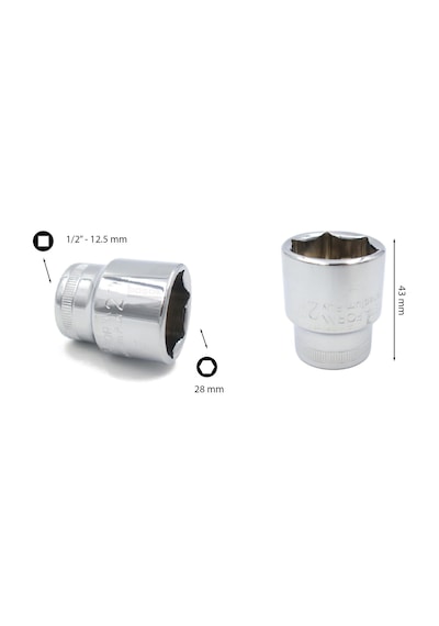 Ceta Form 28 mm 1/2” 6 Köşe Lokma Anahtar C22-H28