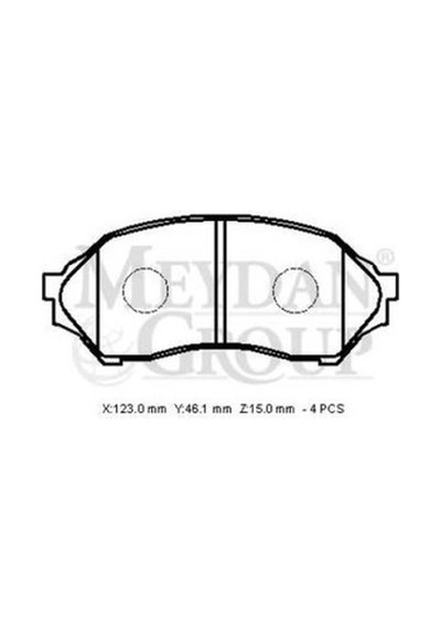 Mazda 323- Famılıa- 99/02 Ön Fren Balatası 1,4/1,6 Disk 123x46,1x15 Daıwa