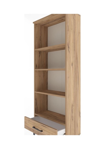 Arges Dolap 4 Raflı Tek Çekmeceli 60x30x163 Çam-çam Çam
