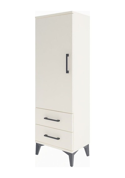Arges Dolap Tek Raflı Tek Kapaklı Tek Askılı 44x30x134 Çam-aytaşı Aytası