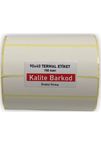 90X40 Termal Etiket Rulo Barkod Etiketi Kalite Barkod