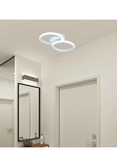 Tt305-2-By Tt Aydınlatma Mat Beyaz 2 Li Led Avize