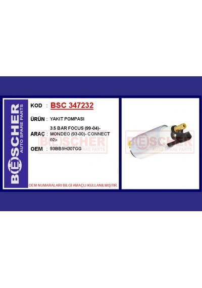 Yakıt - 684 - Pompası 3.5 Bar Focus 99-04 - Mondeo 93-00 - - Dpmıx-hb - Connect 02-