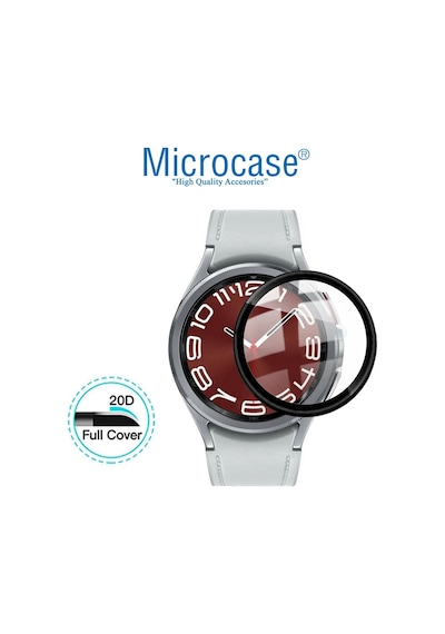 Samsung Galaxy Uyumlu Watch6 44mm Tam Kaplayan 3d Pet Film Siyah Al3385