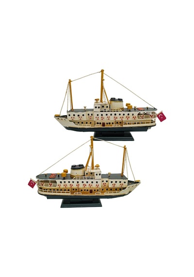 Dekoratif Metal Gemi İstanbul Yolcu Vapuru 34cm