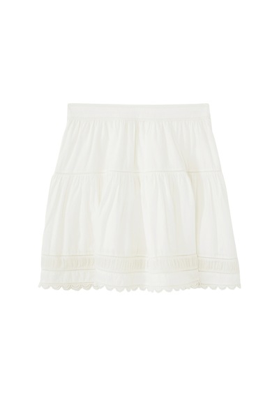 Ulla Johnson Romantik Mini Etek Beyaz
