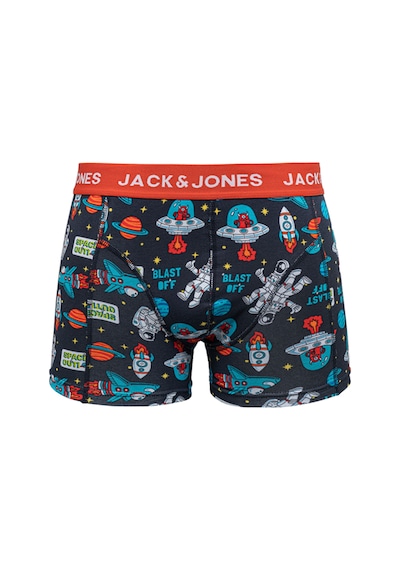 Jack & Jones Tyler 12250111 Baskılı Erkek Boxer 5'li Paket Lacivert
