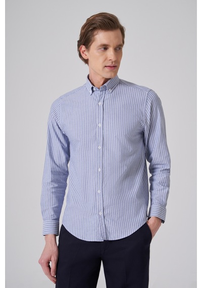 Morven Erkek Lacivert Pamuk Trend Çizgili Dynamic Fit Düğmeli Yaka Gömlek 26ms004028200 Lacivert Morven Erkek Lacivert Pamuk Trend Çizgili Dynamic Fit Düğmeli Yaka Gömlek 26ms004028200 Lacivert