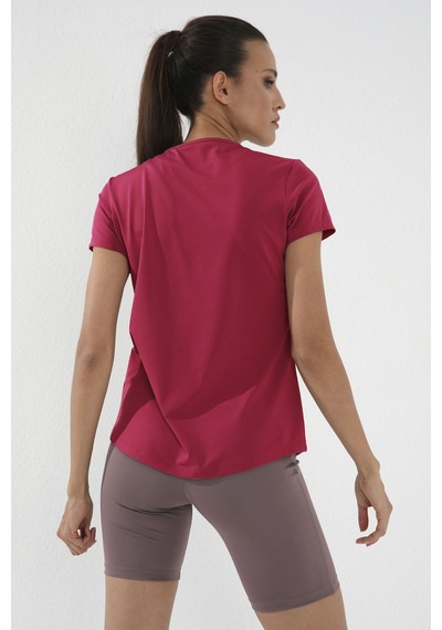 Viva Kırmızı Basic Kısa Kol Standart Kalıp O Yaka Kadın T-shirt - 97144 Kirmizi