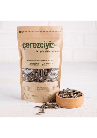 Çerezciyiz Biz Siyah Çiğ Ayçekirdeği Dakota Çekirdek 1 KG