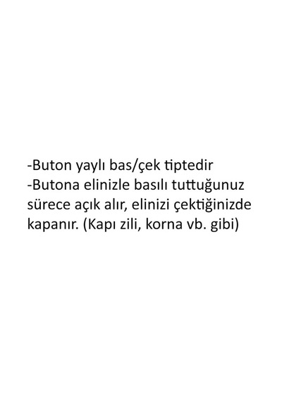 Yaylı Mini Metal Buton Kırmızı Aç-kapa Bas/çek Mini Korna Düğmesi