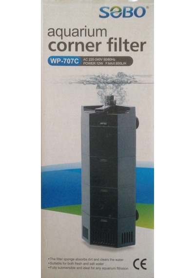 Sobo Wp-707C Akvaryum Köşe İç Filtre 650 L/S 12 W