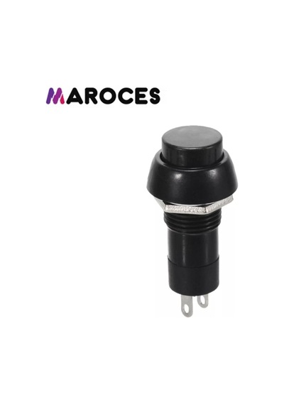 Ic-185 Buton 12Mm Kalıcılı 12Mm Anahtarlı Siyah
