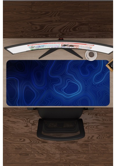 Topography Kaymaz Dikişli Kauçuk Oyuncu Mousepad V1 - 90x40 Xxl Gaming Mouse Pad Fare Altlığı