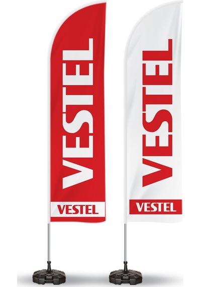 vestel Reklam Yönlendirme ve Tanıtım Yelken Bayragı 2Li