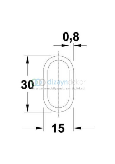 Krom Parlak Oval Gardırop Askı Borusu