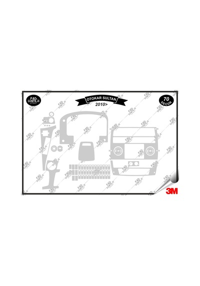 Otokar Sultan 2012 Torpido Konsol Trim Göğüs Maun Kaplama Set 70 Parça Gümüş