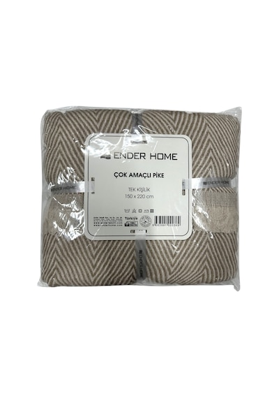 Ender Home Zigzag Desenli Tek Kişilik Pike 150 X 220 Cm 5 Adet Çok Renkli
