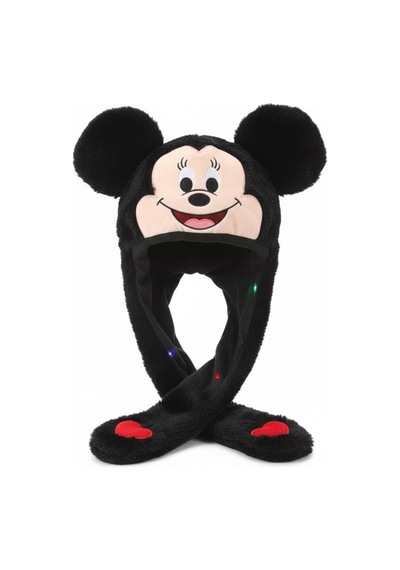 Atakids Işıklı Ve Hareketli Kulaklı Peluş Şapka Siyah Çok Renkli