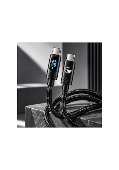 Sprange Legend Series Type-c To Type-c 100w Hızlı Şarj Ve Data Kablosu 5a / 1000mm Sr-15 Siyah