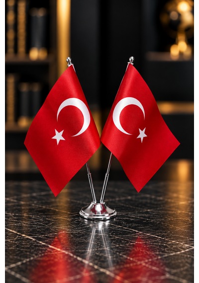 13 Parça Kristal Masa İsimlik Seti Kişiye Özel İsimli Lüks Ofis Sümen Takımı Türk Bayraklı