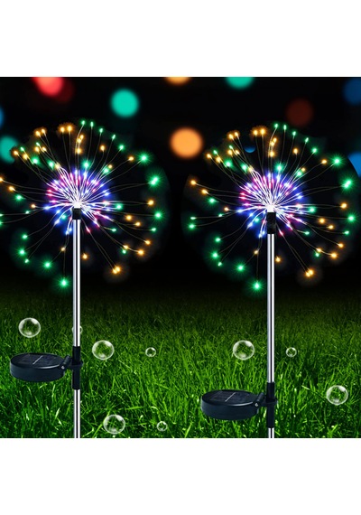 Güneş Enerjili Fişek Işığı 2x150 Led RGB