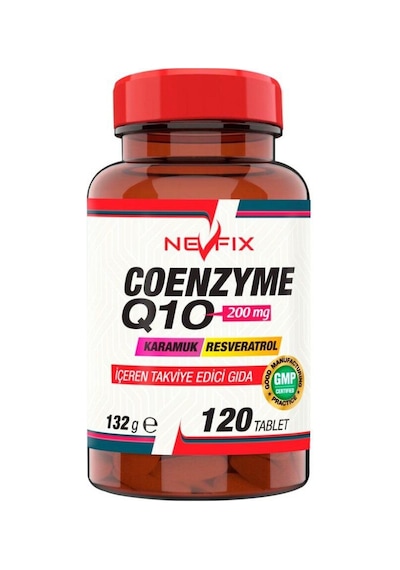 Nevfix Coenzyme Q10 200 MG Koenzim Resveratrol Q10 Karamuk 120