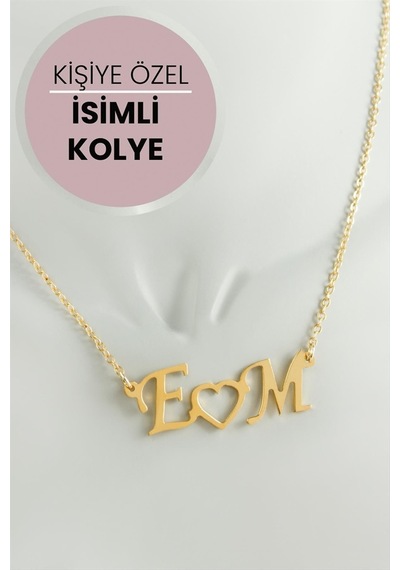 Kişiye - 918 - Özel İsim Yazılı - Spt-gld - Kolye Sarı altın