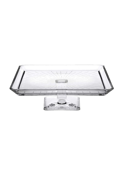 950007 Madlen Ayaklı Kare Servis Tabağı 24 Cm Beyaz