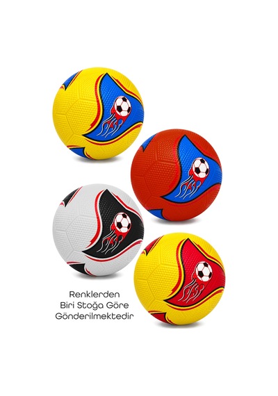 Telvesse Kauçuk Futbol Topu Yekpare Üretim Soft Karışık Renk 400 Gram No:5 Çok Renkli